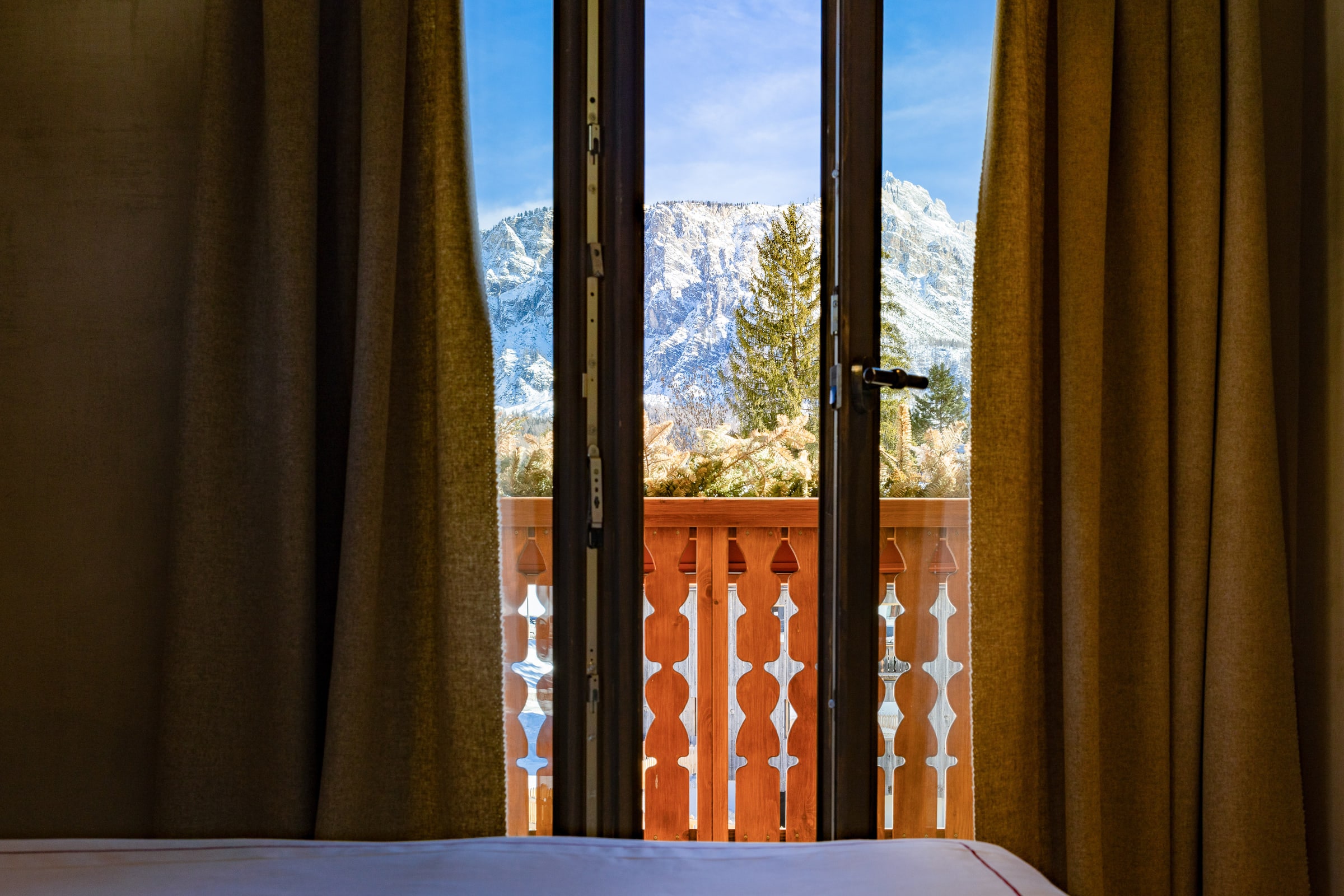 La conca d'Ampezzo dalla terrazza della villa
